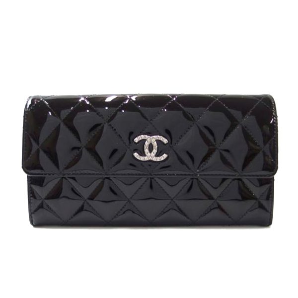 04421 1 Chanel Brilliant Tomato Wallet Black