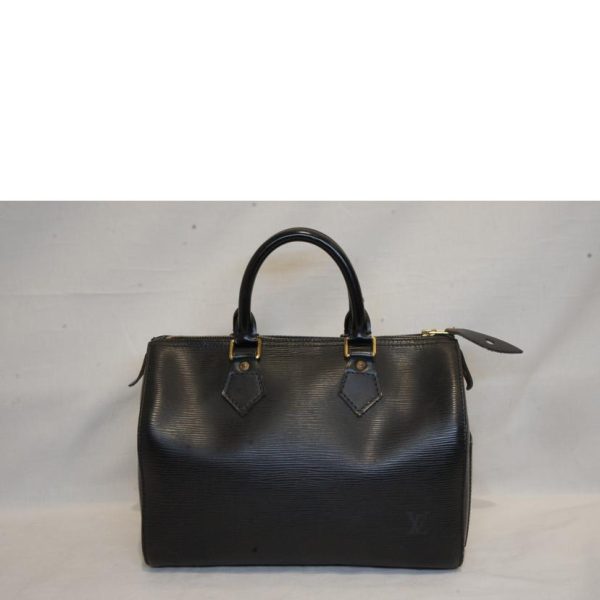 04494 2 Louis Vuitton Speedy 25 Bag Epi Leather Black