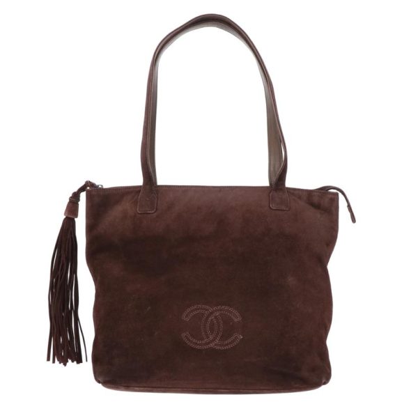 04497 1 Chanel Vintage Suede Tote Bag