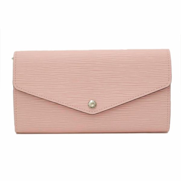 04539 1 Louis Vuitton Sarah Wallet Epi Rose Ballerine