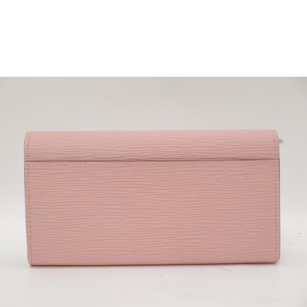 04539 2 Louis Vuitton Sarah Wallet Epi Rose Ballerine