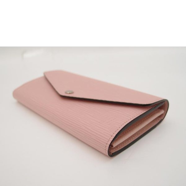 04539 3 Louis Vuitton Sarah Wallet Epi Rose Ballerine