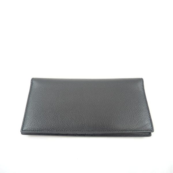 04593 2 Balenciaga Fold Long Wallet Bag Black