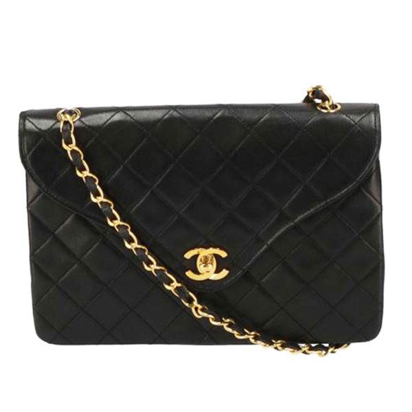 04599 1 Chanel Matelasse Chain Shoulder Black