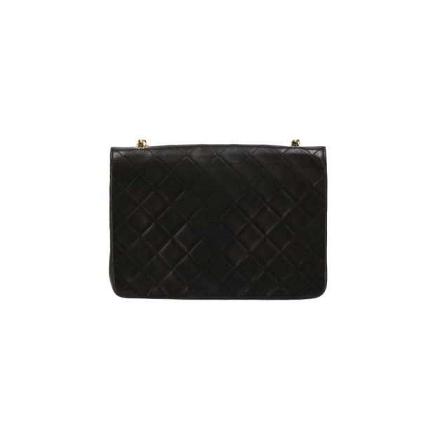 04599 2 Chanel Matelasse Chain Shoulder Black