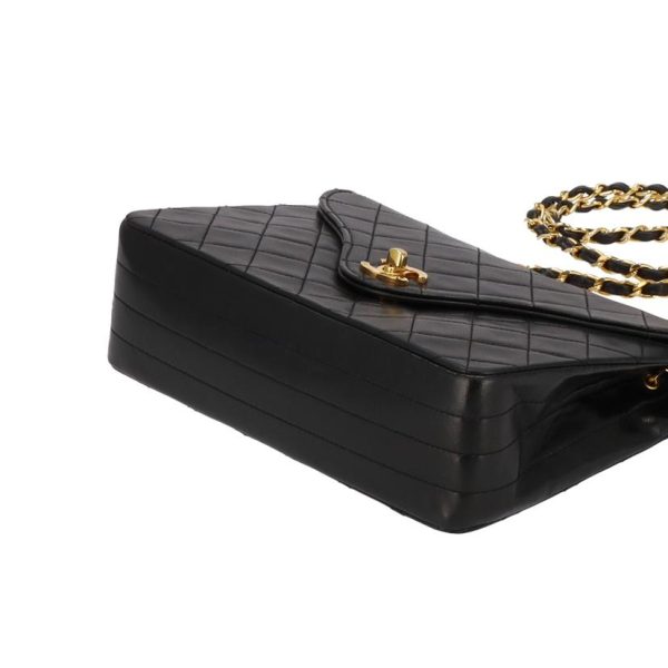 04599 3 Chanel Matelasse Chain Shoulder Black