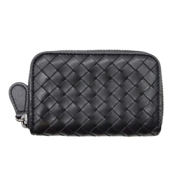 04611 1 Bottega Veneta Intrecciato Coin Case Black