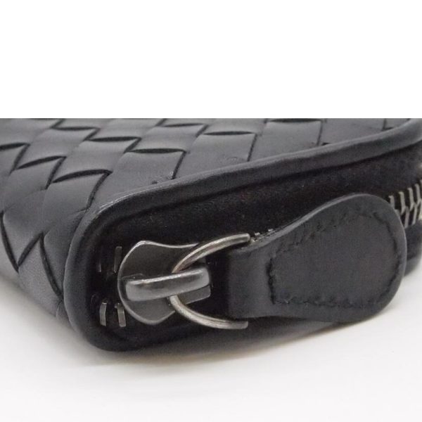 04611 5 Bottega Veneta Intrecciato Coin Case Black