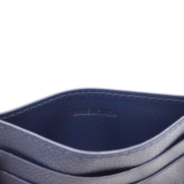 04628 3 Balenciaga B Logo Card Case Navy