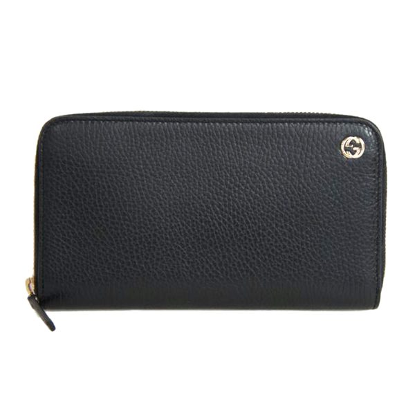 04669 1 Gucci Interlocking G Round Zip Wallet Black