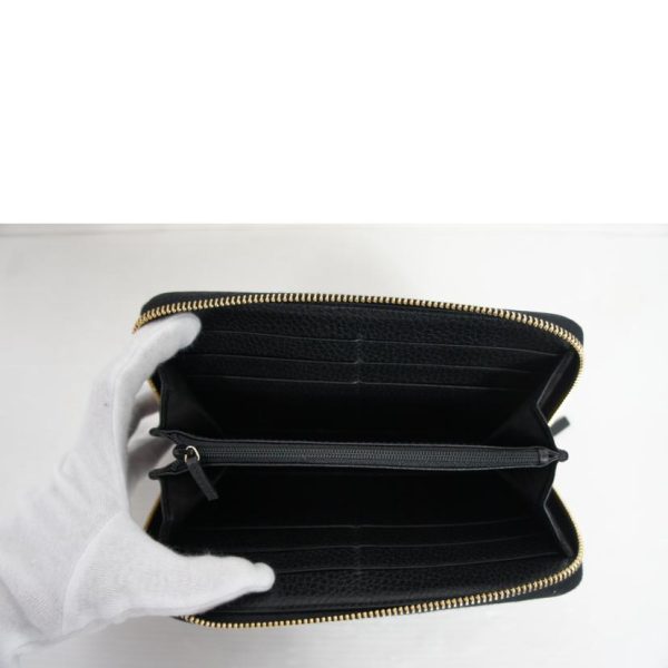 04669 4 Gucci Interlocking G Round Zip Wallet Black