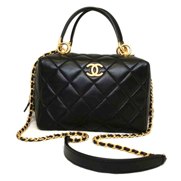 04731 1 Chanel Matra Sera Lambskin Mini Bowling Bag