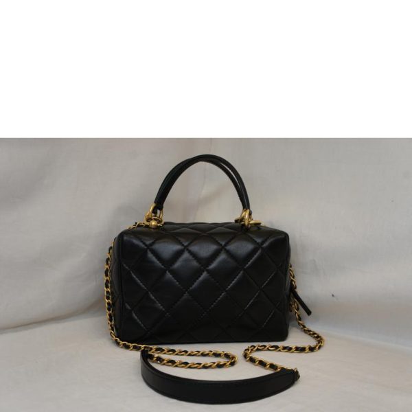 04731 2 Chanel Matra Sera Lambskin Mini Bowling Bag