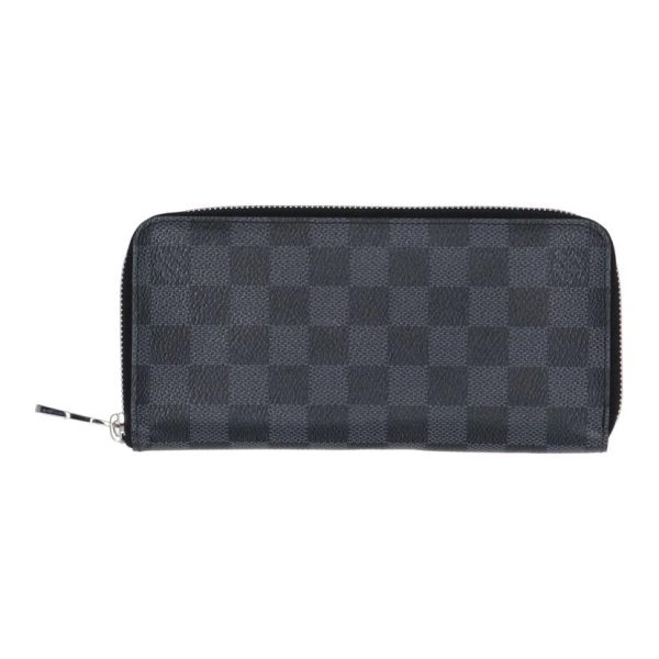 04732 1 Louis Vuitton Zippy Wallet Vertical Damier Graphite Bag Black