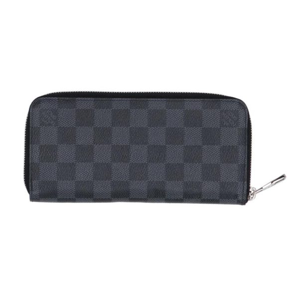 04732 2 Louis Vuitton Zippy Wallet Vertical Damier Graphite Bag Black