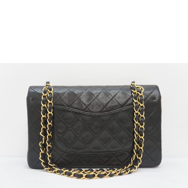 04896 2 Chanel Matra Sera Lambskin W Flap Chain Shoulder Bag