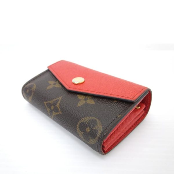 04897 3 Louis Vuitton Portefeuil Pallas Compact Monogram Wallet Bag Brown