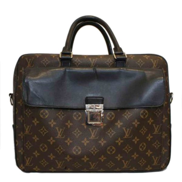 04908 1 Louis Vuitton Soft Briefcase Monogram Macassar Bag Brown