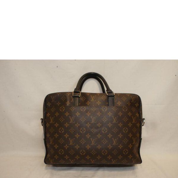 04908 2 Louis Vuitton Soft Briefcase Monogram Macassar Bag Brown