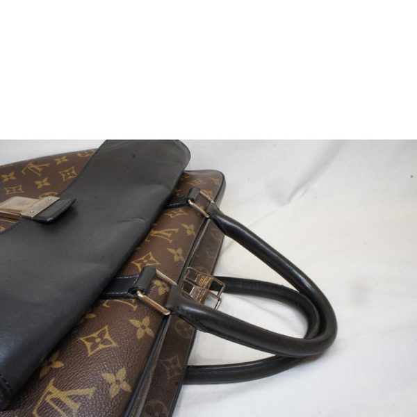 04908 4 Louis Vuitton Soft Briefcase Monogram Macassar Bag Brown