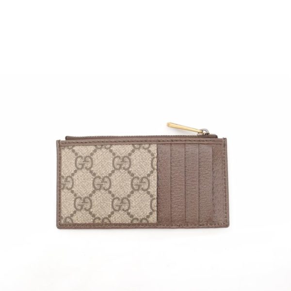 04925 2 GUCCI Ophidia GG Supreme Coin Case Brown