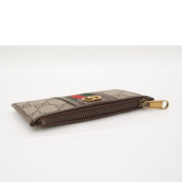 04925 3 GUCCI Ophidia GG Supreme Coin Case Brown