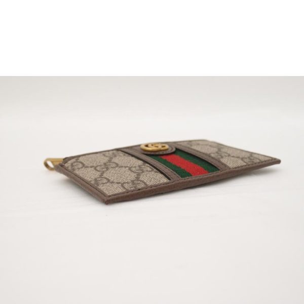 04925 4 GUCCI Ophidia GG Supreme Coin Case Brown