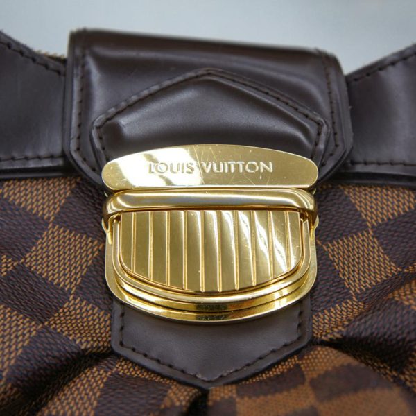 04992 6 Louis Vuitton Sistine PM Damier Ebene Bag Brown