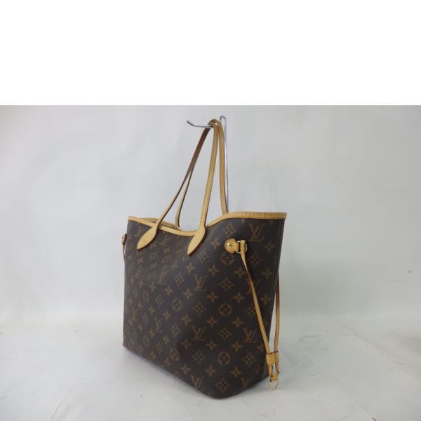 05134 3 Louis Vuitton Neverfull MM Monogram Tote Bag Brown