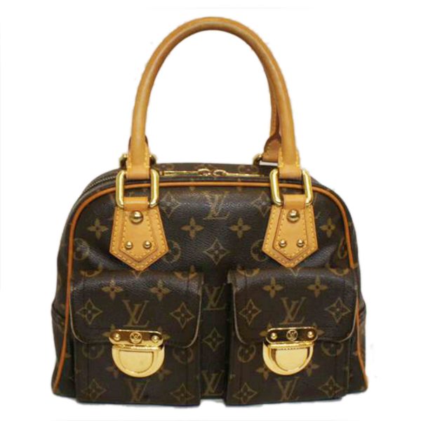 05203 1 Louis Vuitton Manhattan Monogram Handbag Brown