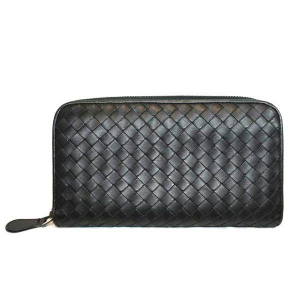 05230 1 Bottega Veneta Intrecciato Round Zipper Wallet