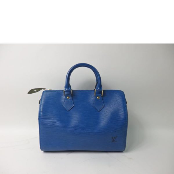 05236 2 Louis Vuitton Speedy 25 Bag Epi Toledo Blue