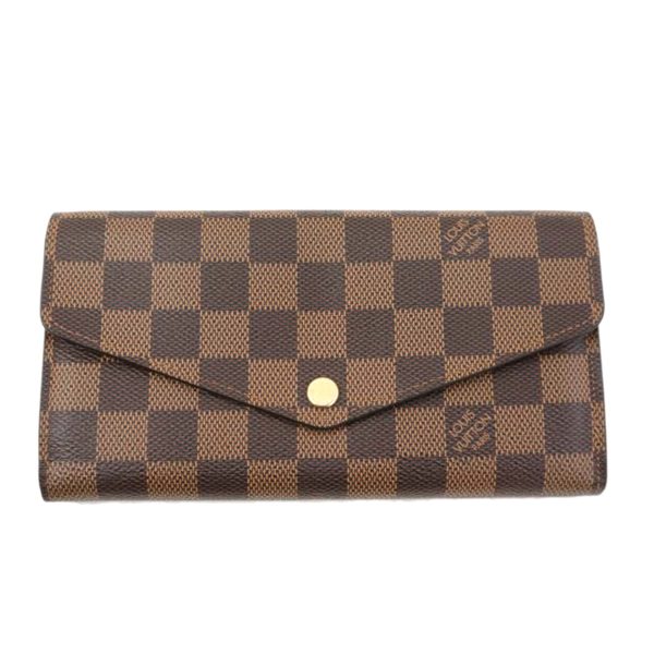 05238 1 Louis Vuitton Portefeuil Sarah Damier Ebene Wallet Brown