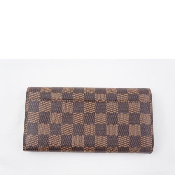 05238 2 Louis Vuitton Portefeuil Sarah Damier Ebene Wallet Brown