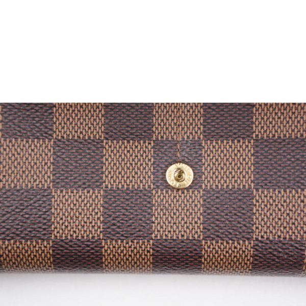 05238 9 Louis Vuitton Portefeuil Sarah Damier Ebene Wallet Brown