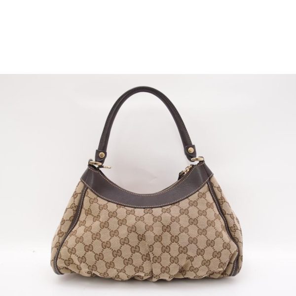 05291 2 Gucci Abby GG Canvas One Shoulder Bag Brown