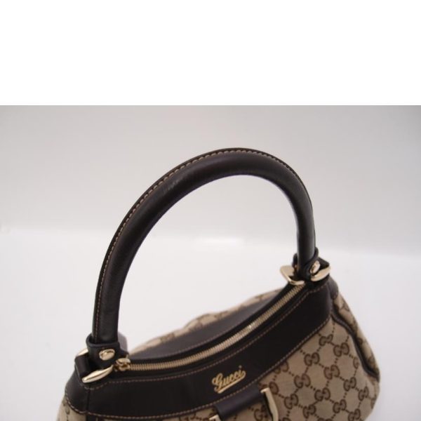 05291 4 Gucci Abby GG Canvas One Shoulder Bag Brown