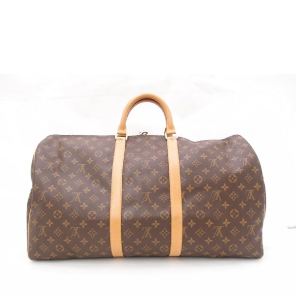 05342 2 Louis Vuitton Keepall 55 Duffel Bag Monogram Brown