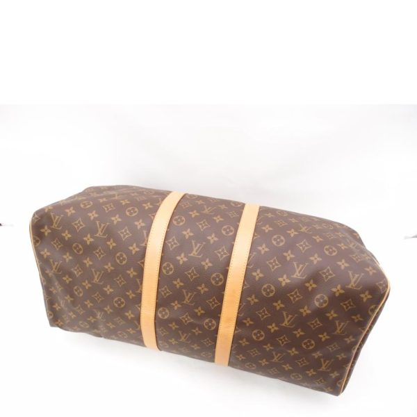 05342 3 Louis Vuitton Keepall 55 Duffel Bag Monogram Brown