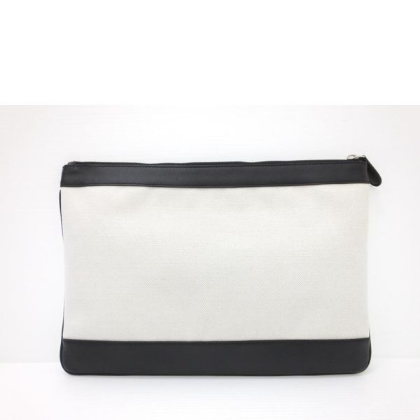 05593 2 Balenciaga Navy Cabas Clutch Bag Black