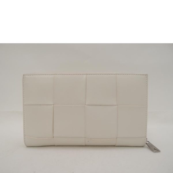 05777 2 Bottega Veneta Cassette Maxi Intrecciato Long Wallet White