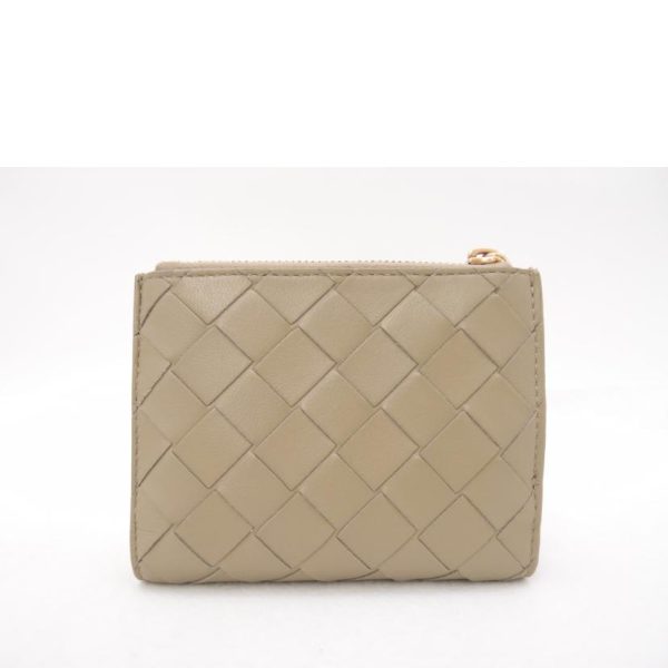 05784 2 Bottega Veneta Intrecciato Bi Fold Wallet Beige