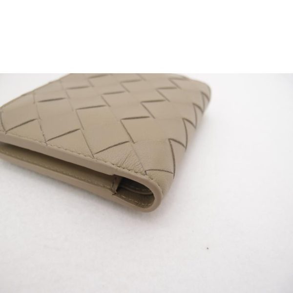 05784 7 Bottega Veneta Intrecciato Bi Fold Wallet Beige