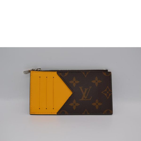 05813 2 Louis Vuitton Coin Card Monogram Card Holder Jaune Mat