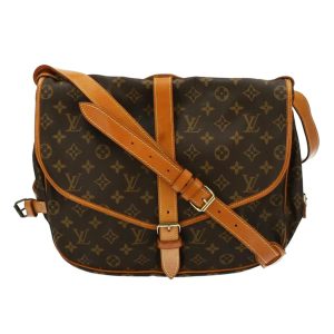 05858 1 Louis Vuitton Petit Noe Monogram Shoulder Bag Brown