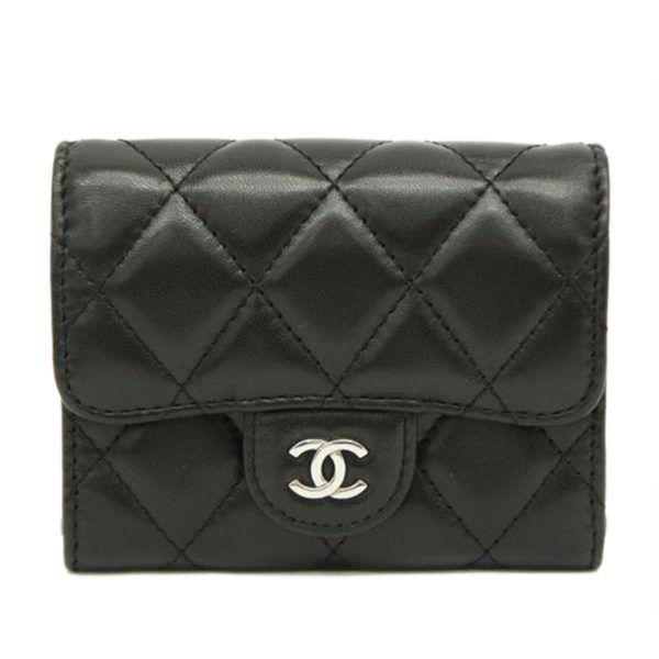 05899 1 Chanel Classic Flap Card Case Black