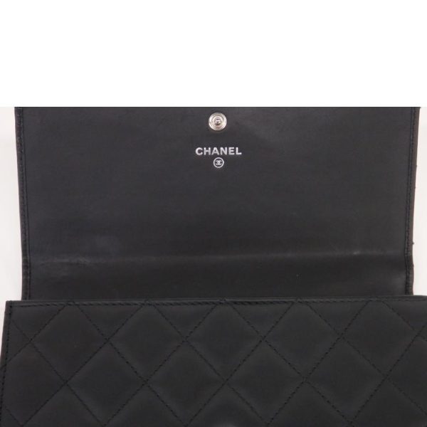 05933 7 CHANEL Cambon Line Long Wallet Black