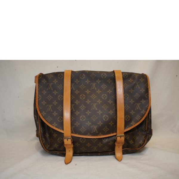 06217 2 Louis Vuitton Saumur Monogram Shoulder Bag Brown