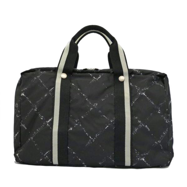 06343 1 Chanel Travel Line Briefcase Bag Black