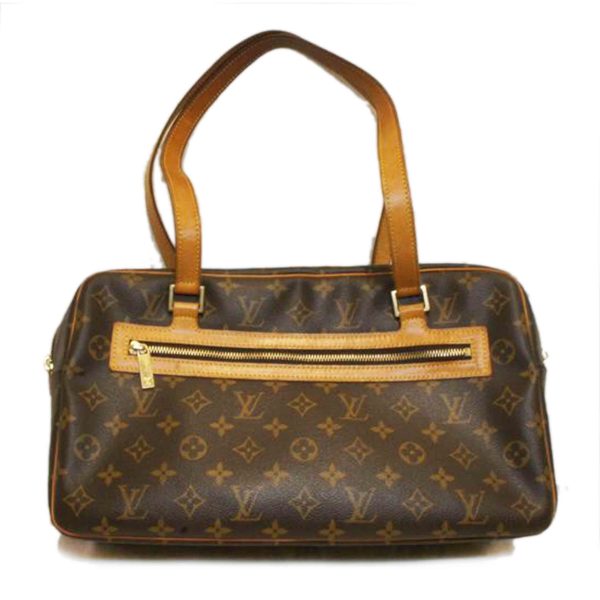 06347 2 Louis Vuitton Cite Monogram Tote Bag Brown